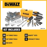DeWalt 1/4 and 3/8 in. drive Metric/SAE Mechanic's Tool Set 108 pc