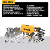 DeWalt 1/4 and 3/8 in. drive Metric/SAE Mechanic's Tool Set 108 pc