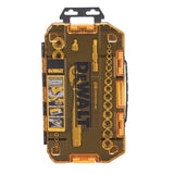 DeWalt 1/4 and 3/8 in. drive Metric/SAE 6 Point Socket Set 34 pc