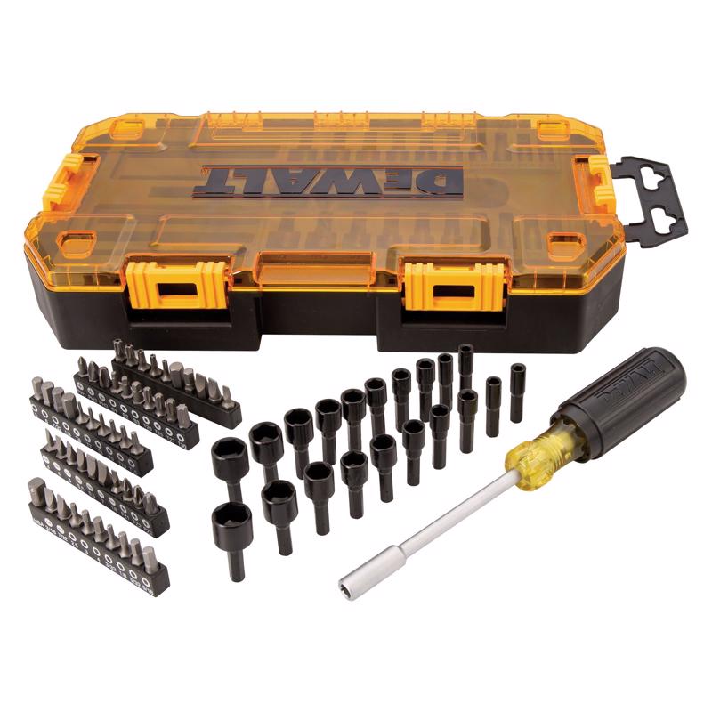 DeWalt 1/4 in. drive Metric/SAE Socket and Bit Set 70 pc