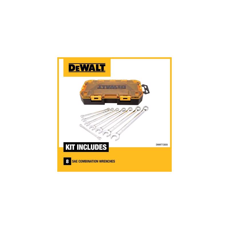 DeWalt SAE Combination Wrench Set 8 pc