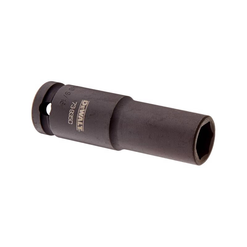 DeWalt 9/16 in. X 1/2 in. drive SAE 6 Point Deep Impact Socket 1 pc
