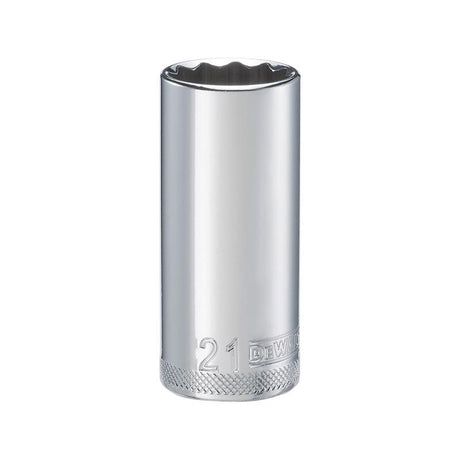 DeWalt 21 mm X 3/8 in. drive Metric 12 Point Deep Socket 1 pc