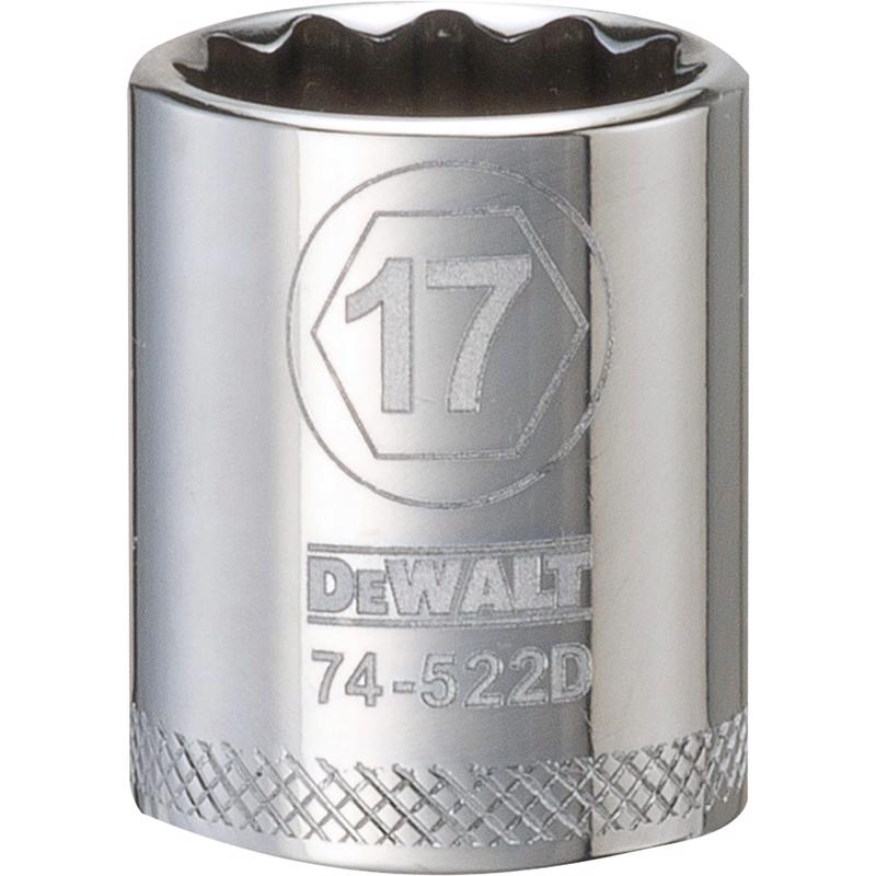 SCKT SAE 12PT 17MM 3/8"