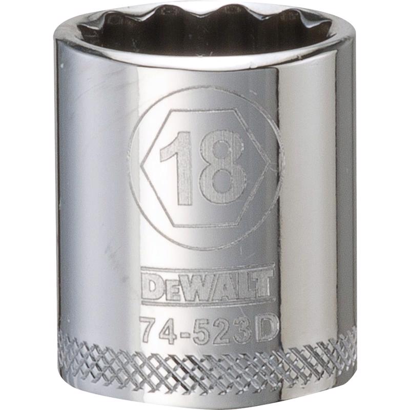 SCKT SAE 12PT 18MM 3/8"