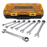 DeWalt Metric Ratcheting Combination Wrench Set 8 pc