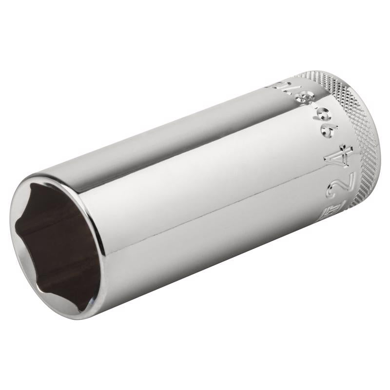 DeWalt 24 mm X 1/2 in. drive Metric 6 Point Deep Socket 1 pc
