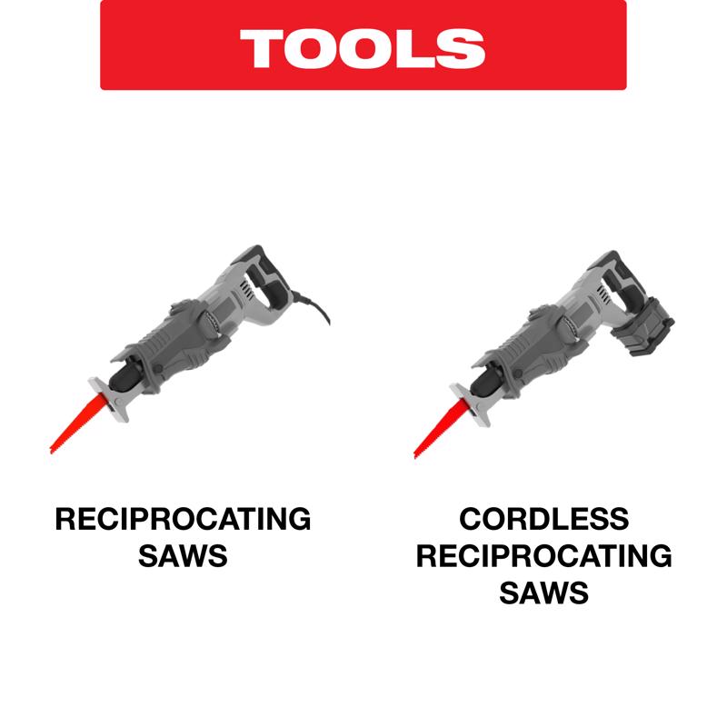 Diablo 12 in. Bi-Metal Reciprocating Saw Blade 8/14 TPI 25 pk