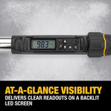 Dewalt Drive Digital Torque Wrench 3/8 in. L 1 pc