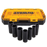 DeWalt 1/2 in. drive SAE 6 Point Deep Impact Socket Set 7 pc