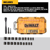 DeWalt 3/8 in. drive Metric/SAE 6 Point Impact Socket Set 23 pc