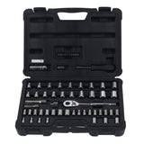 Stanley 1/4 and 3/8 in. drive Metric/SAE Mechanic's Tool Set 60 pc
