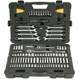 Stanley 1/4 and 3/8 in. drive Metric/SAE Mechanic's Tool Set 145 pc