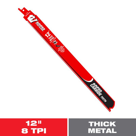 Diablo Steel Demon 12 in. Carbide Tipped Thick Metal Reciprocating Saw Blade 8 TPI 1 pc