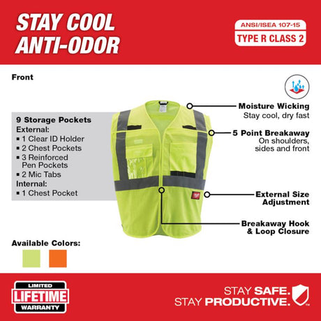 Milwaukee Tool Reflective Safety Vest Yellow L/XL