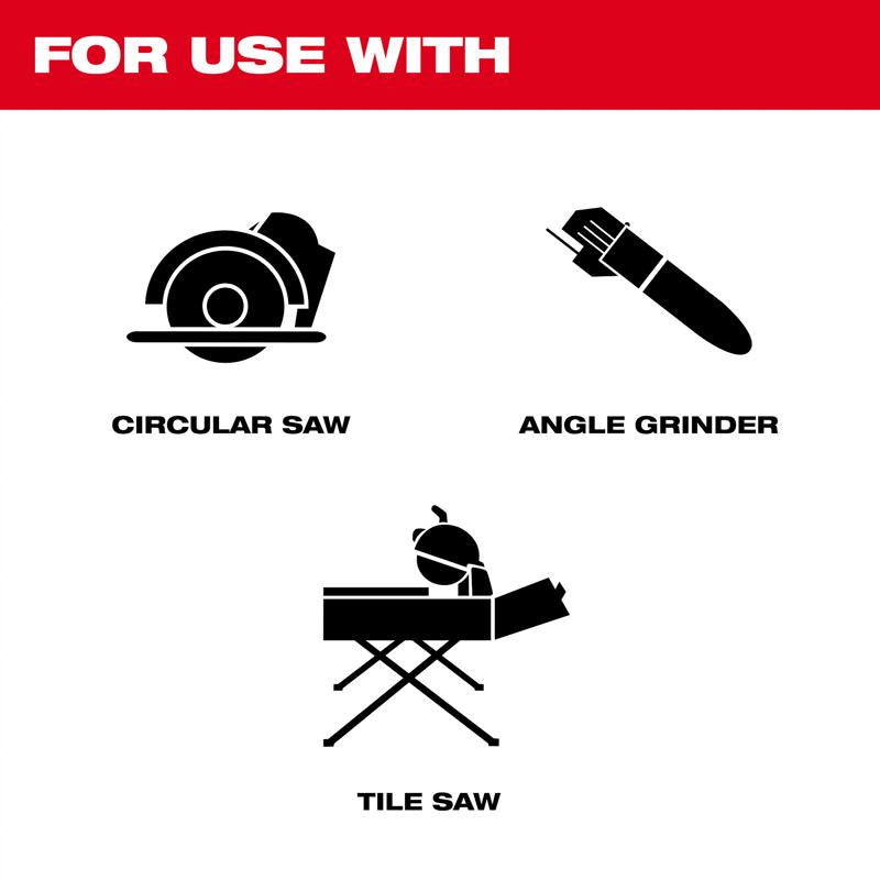 Milwaukee 7 in. D X 5/8 and 7/8 in. Diamond Saw Blade 1 pk