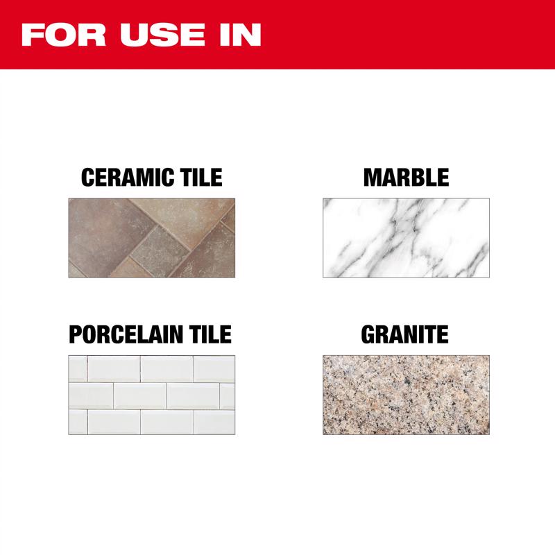 Milwaukee 4-1/2 in. D X 7/8-5/8 in. Continuous Tile Diamond Diamond Saw Blade 1 pk