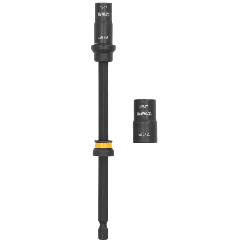 DeWalt Flextorq 1/4,5/16,3/8,7/16 in. X 6 in. L Black Oxide Double-Ended Nut Driver Set 3 pc
