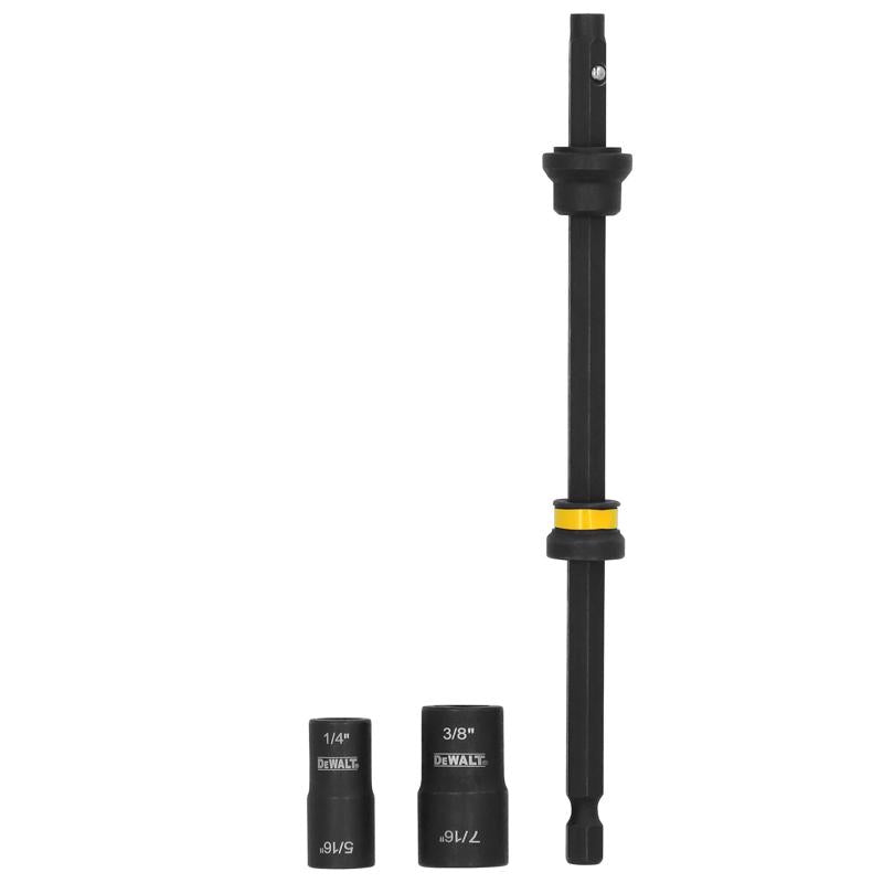 DeWalt Flextorq 1/4,5/16,3/8,7/16 in. X 6 in. L Black Oxide Double-Ended Nut Driver Set 3 pc