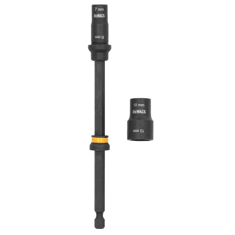 DeWalt Flextorq 7,8,10,13 mm X 6 in. L Black Oxide Double-Ended Nut Driver Set 3 pc