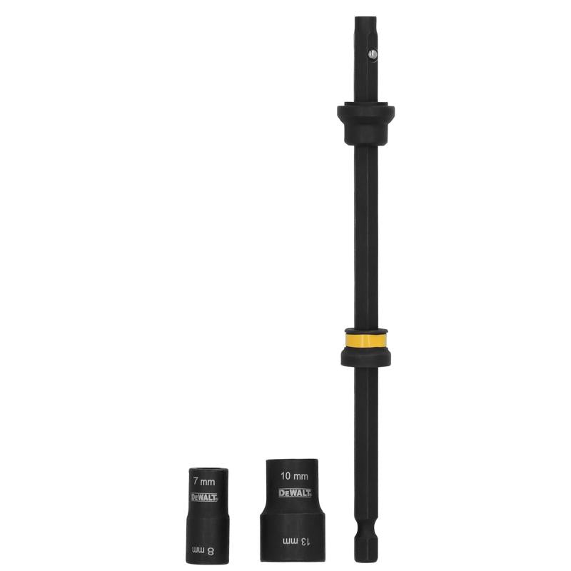 DeWalt Flextorq 7,8,10,13 mm X 6 in. L Black Oxide Double-Ended Nut Driver Set 3 pc