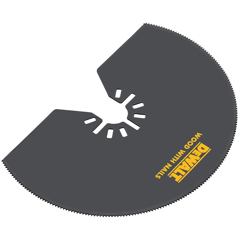 DeWalt Universal Fitment 1-1/4 in. W Bi-Metal Semi-Circle Oscillating Blade Nail-Embedded Wood 1 pk
