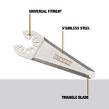 DeWalt Universal Fitment Stainless Steel Oscillating Triangular Rigid Scraper Blade 1 pk