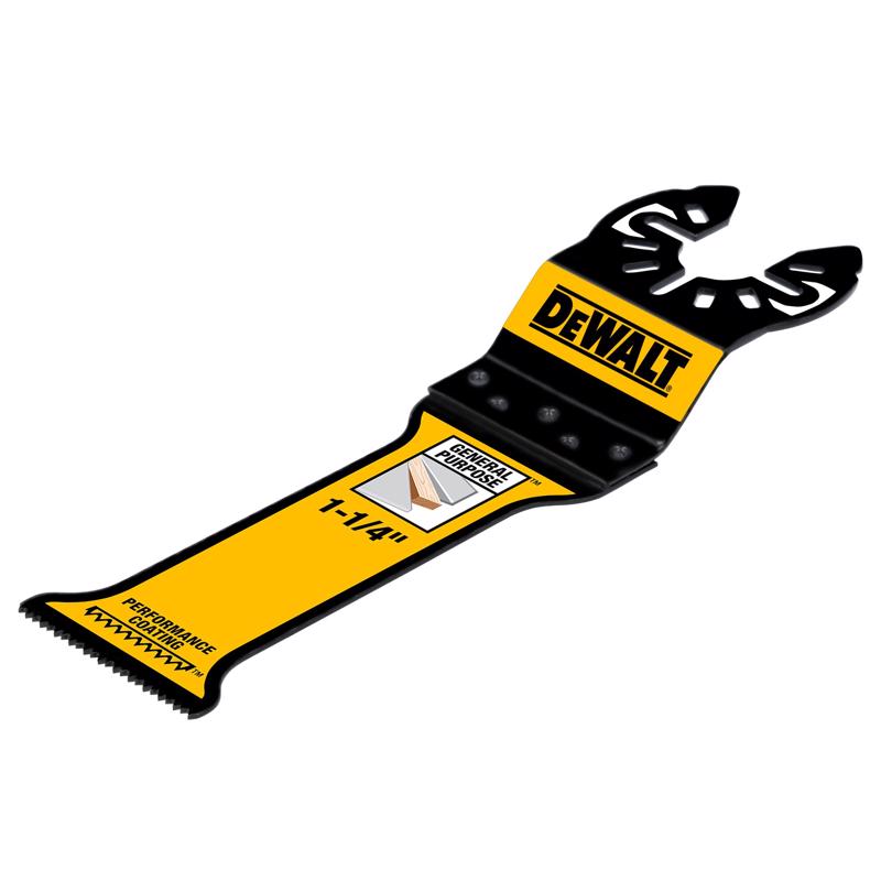 DeWalt Universal Fitment 1-1/4 in. W Titanium Long Wood and Metal Oscillating Blade 1 pk