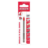 Diablo 3/16 in. X 3-1/2 in. L Carbide Tipped Tile and Stone Drill Bit Hex Shank 1 pk