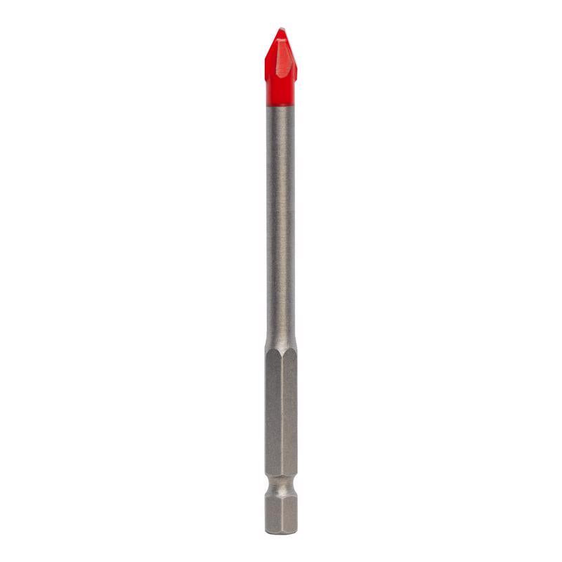Diablo 1/4 in. X 3-1/2 in. L Carbide Tipped Tile and Stone Drill Bit Hex Shank 1 pk