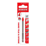 Diablo 1/8 in. X 3-1/2 in. L Carbide Tipped Tile and Stone Drill Bit Hex Shank 1 pk