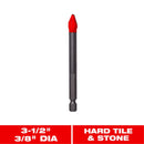 Diablo 3/8 in. X 3-1/2 in. L Carbide Tipped Glass and Tile Bit Hex Shank 1 pk