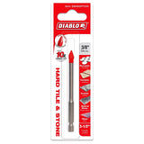Diablo 3/8 in. X 3-1/2 in. L Carbide Tipped Glass and Tile Bit Hex Shank 1 pk