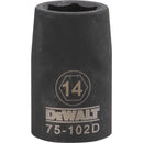 DeWalt 14 mm X 1/2 in. drive Metric 6 Point Impact Socket 1 pc