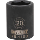 DeWalt Directtorque 20 mm X 1/2 in. drive Metric 6 Point Impact Socket 1 pc