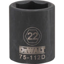 DeWalt Directtorque 22 mm X 1/2 in. drive Metric 6 Point Impact Socket 1 pc