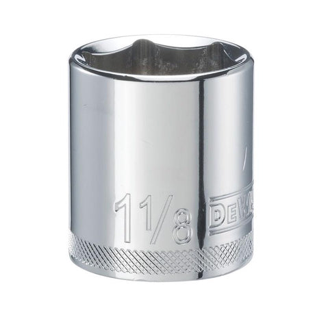 DeWalt 1-1/8 in. X 1/2 in. drive SAE 6 Point Socket 1 pc