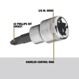 DeWalt DirectTorque 3/8 in. drive PH #2 Phillips Bit Socket 1 pc