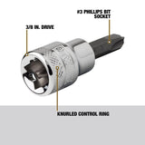DeWalt Directttorque 3/8 in. drive PH #3 Phillips Bit Socket 1 pc