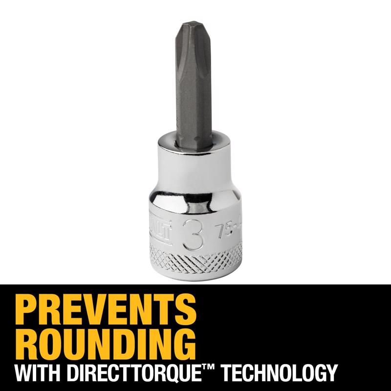 DeWalt Directttorque 3/8 in. drive PH #3 Phillips Bit Socket 1 pc