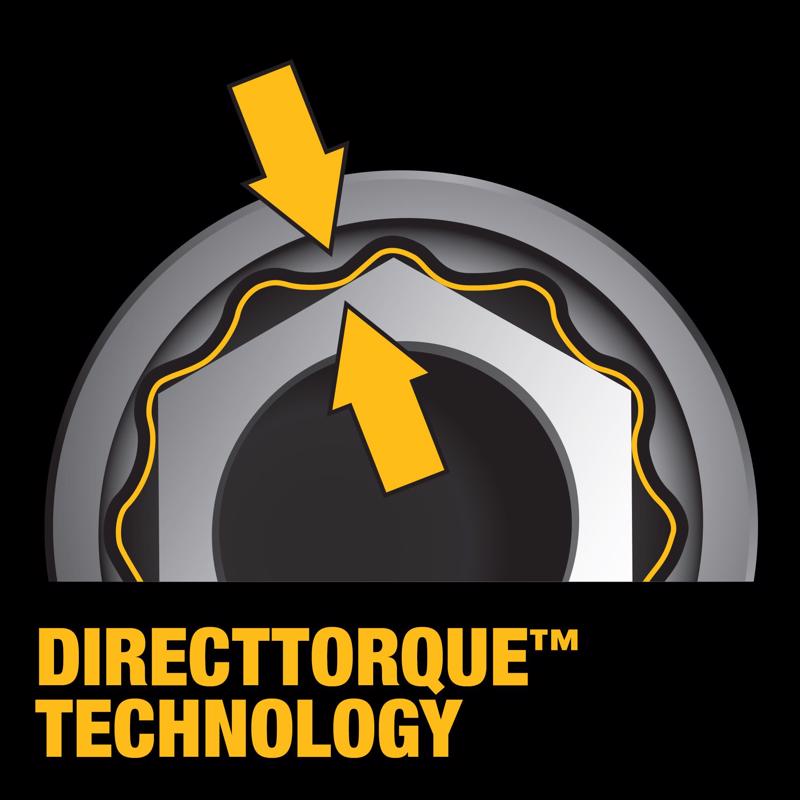 DeWalt DirectTorque 9/16 in. X 1/4 in. drive SAE 6 Point Deep Socket 1 pc