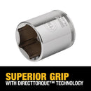 DeWalt 1-1/4 in. X 1/2 in. drive SAE 6 Point Socket 1 pc