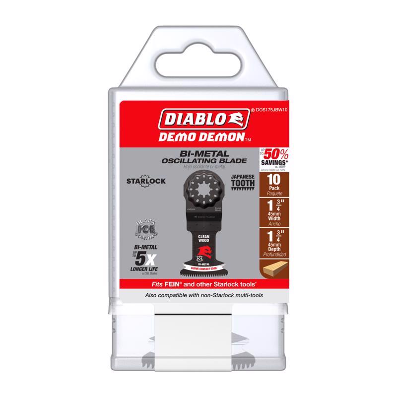 Diablo Demo Demon 1-3/4 in. W Bi-Metal Curved Oscillating Blade Clean Wood 10 pk