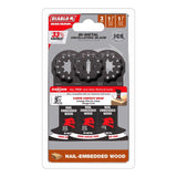 Diablo Demo Demon 1-3/4 in. W Bi-Metal Curved Oscillating Blade Nail-Embedded Wood 3 pk