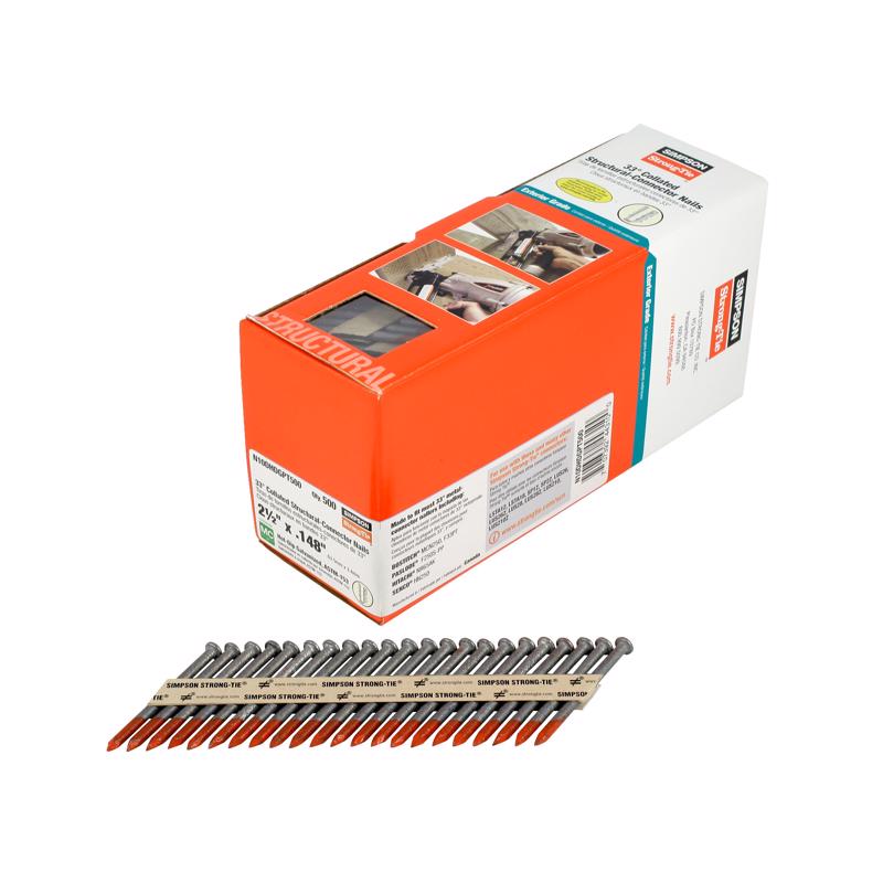 Simpson Strong-Tie Strong-Drive 2-1/2 in. L X 9 Ga. Paper Strip Hot-Dip Galvanized Metal Connector N