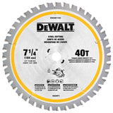 DeWalt 7-1/4 in. D X 5/8 in. Titanium/Carbide Circular Saw Blade 40 teeth 1 pk