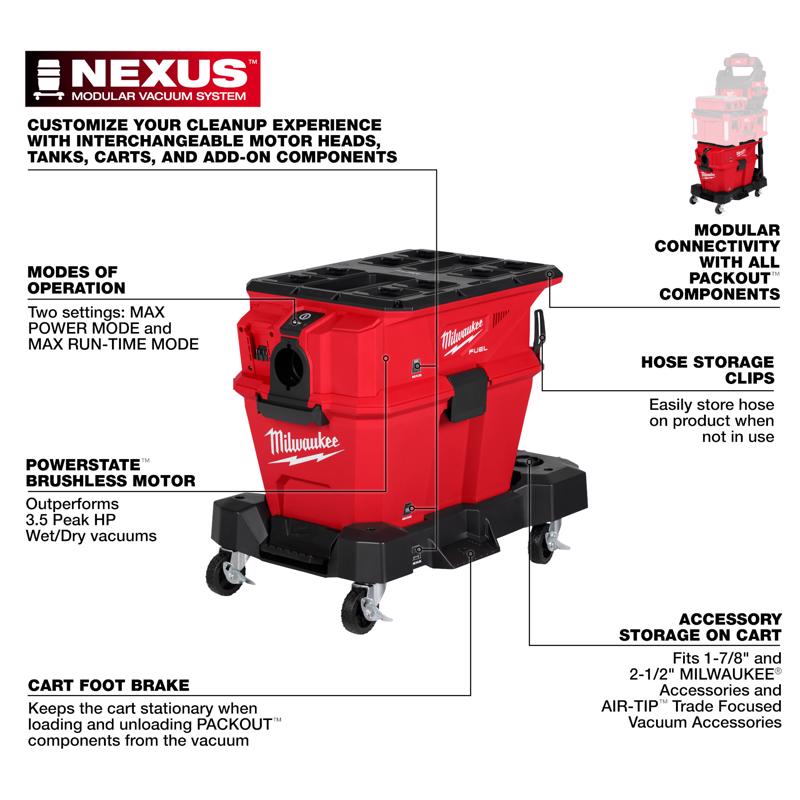 Milwaukee M18 6 gal Cordless Wet/Dry Vacuum Kit