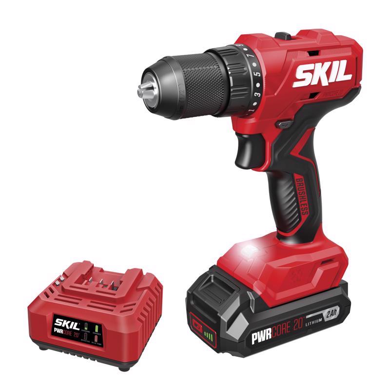 SKIL 20V PWR Core 1/2 in. Brushless Cordless Drill/Driver Kit (Battery & Charger)