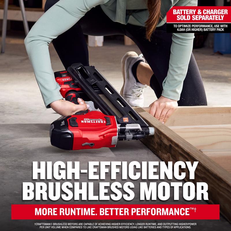 Craftsman V20 BRUSHLESS RP Cordless 30 deg Framing Nailer Tool Only