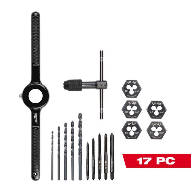 Milwaukee Hex Lok SAE Tap and Die Set 17 pc
